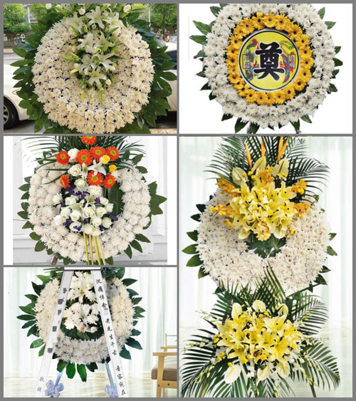 四川成都邛崃市回龙镇凤龙村花圈速递
